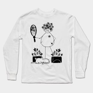 Self Love minimalist line art Long Sleeve T-Shirt